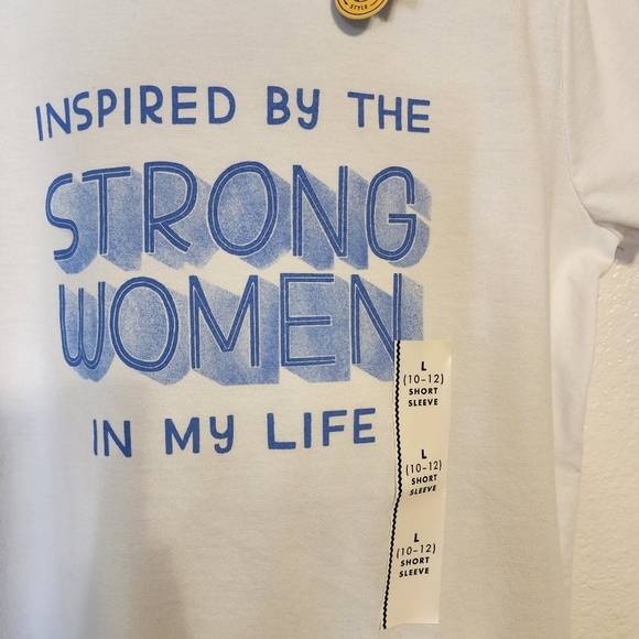 Kids Set of 2 "Inspired by Strong Women" Graphic Tees - Size Large (10-12) NWT - Picture 2 of 3